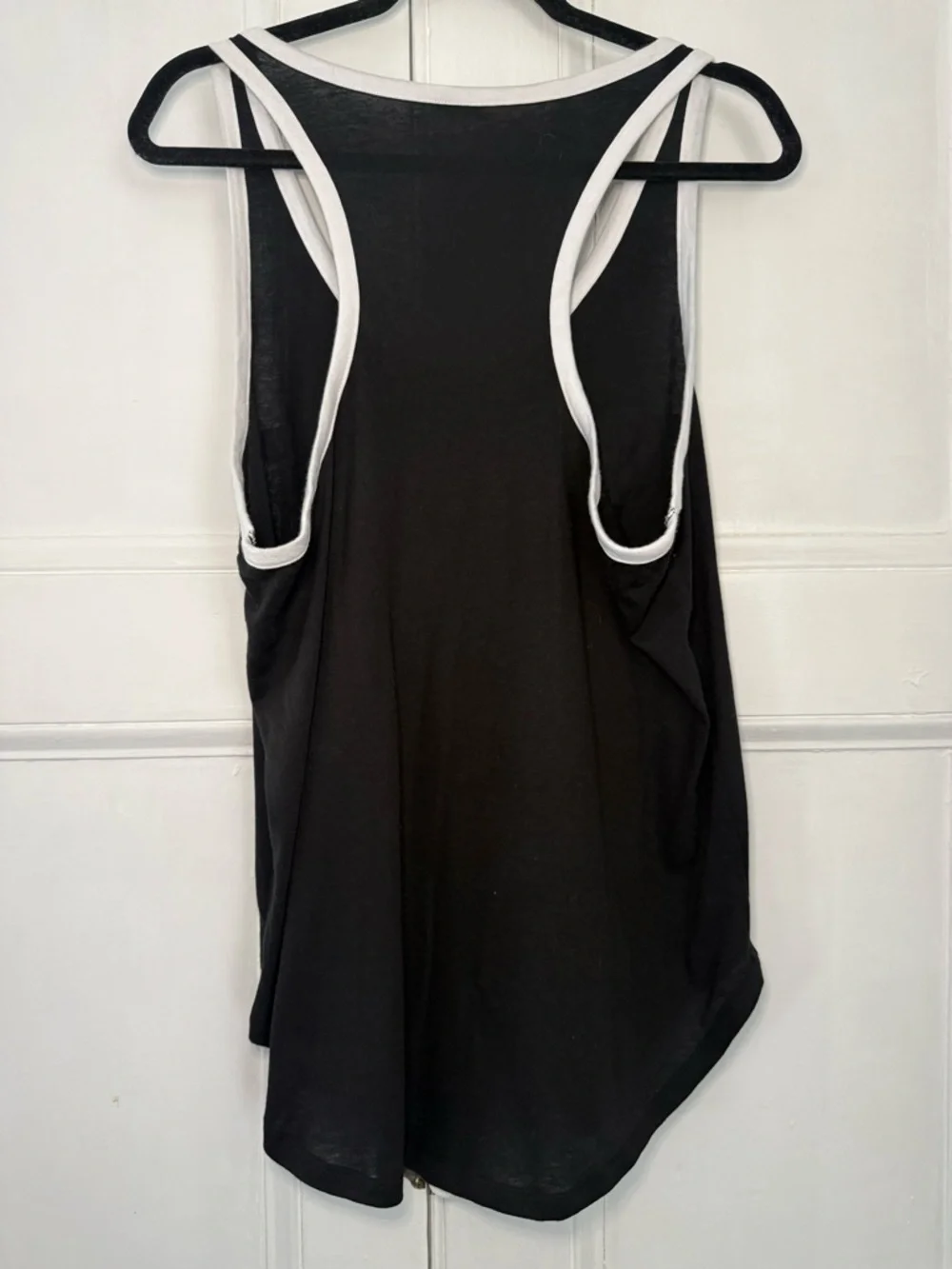 PINK Victoria's Secret Black Ringer Racerback Tank Top - Picture 2 of 3